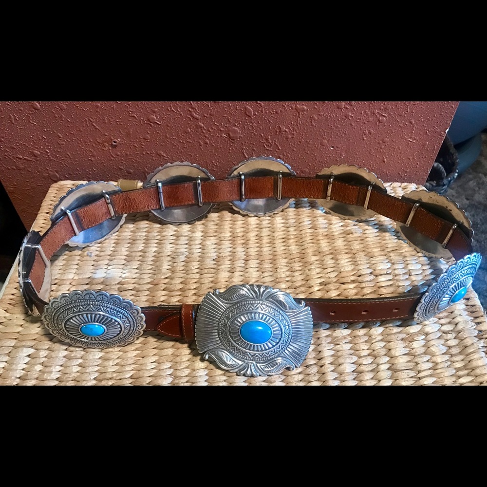 Justin faux turquoise belt